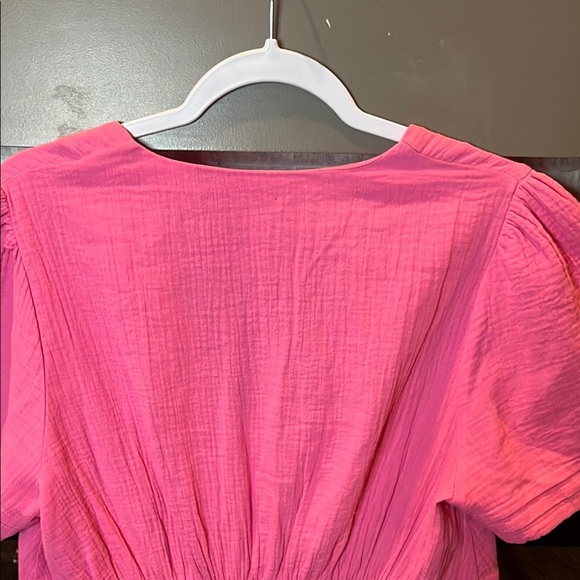 Boden Pink A Line Cotton short Sleeve Dress size 12L - Picture 10 of 16